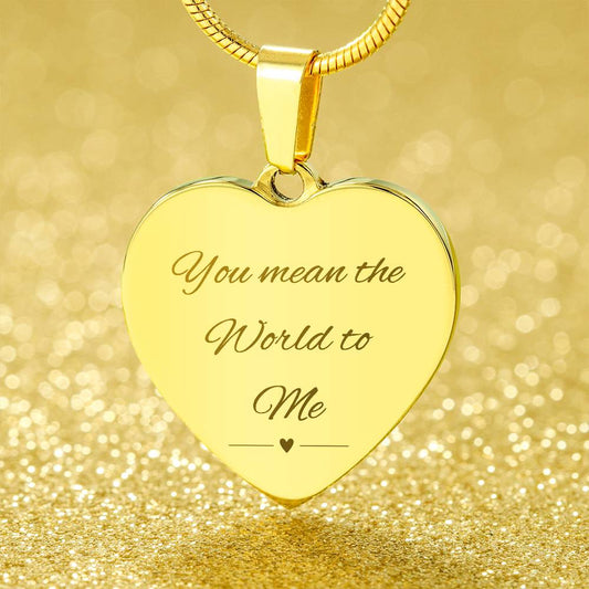 Golden Heart Necklace - Mean the World